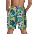 thumbnail image 4 of Daiia Tropical Floral Mens Swim Trunks Swim Shorts Quick Dry Swim Shorts with Mesh Lining Pockets-XX-Large, 4 of 9