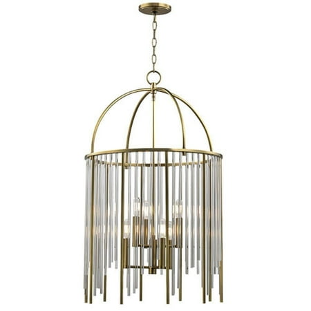 

Glam Six Light Chandelier in Aged Brass Finish Bailey Street Home 116-Bel-2120832