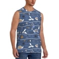 thumbnail image 2 of Bixox Men's Underwater World Animals Printed Shirt Sleeveless Fitness Tank Top-X-Large, 2 of 5