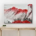 thumbnail image 3 of wall26 Canvas Print Wall Art Chinese Watercolor Red Autumn Weather Nature Wilderness Illustrations Modern Rustic Scenic Multicolor Colorful for Living Room, Bedroom, Office - 12"x18", 3 of 5