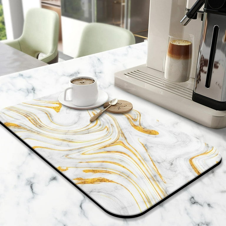  Coffee Mat,Coffee Maker Mat for Countertops,Dish Drying Mat for  Kitchen,Coffee Bar Accessories Fit Under Coffee Machine Coffee Pot - Table  Mat Under Appliance, Absorbent Draining Mat Dark Grey: Home & Kitchen