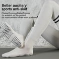 thumbnail image 3 of Calcetines largos antideslizantes hasta la rodilla, sin dedos, antideslizantes, para yoga, barra, pilates, hogar y ocio, 3 of 6