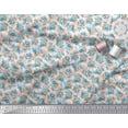 thumbnail image 3 of Soimoi Cotton Duck Fabric Flower & Leaves Watercolor Print Fabric by The Yard 42 Inch Wide, 3 of 3