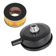 thumbnail image 1 of 1/2\" 20mm Thread Air Compressor Intake Filter Muffler Silencer Black-Metal, 1 of 11