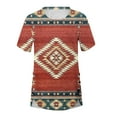 thumbnail image 4 of Blusa de manga corta con estampado de cuello redondo informal para mujer a la moda, Tops de verano OAVQHLG3B Store lin121212, 4 of 4