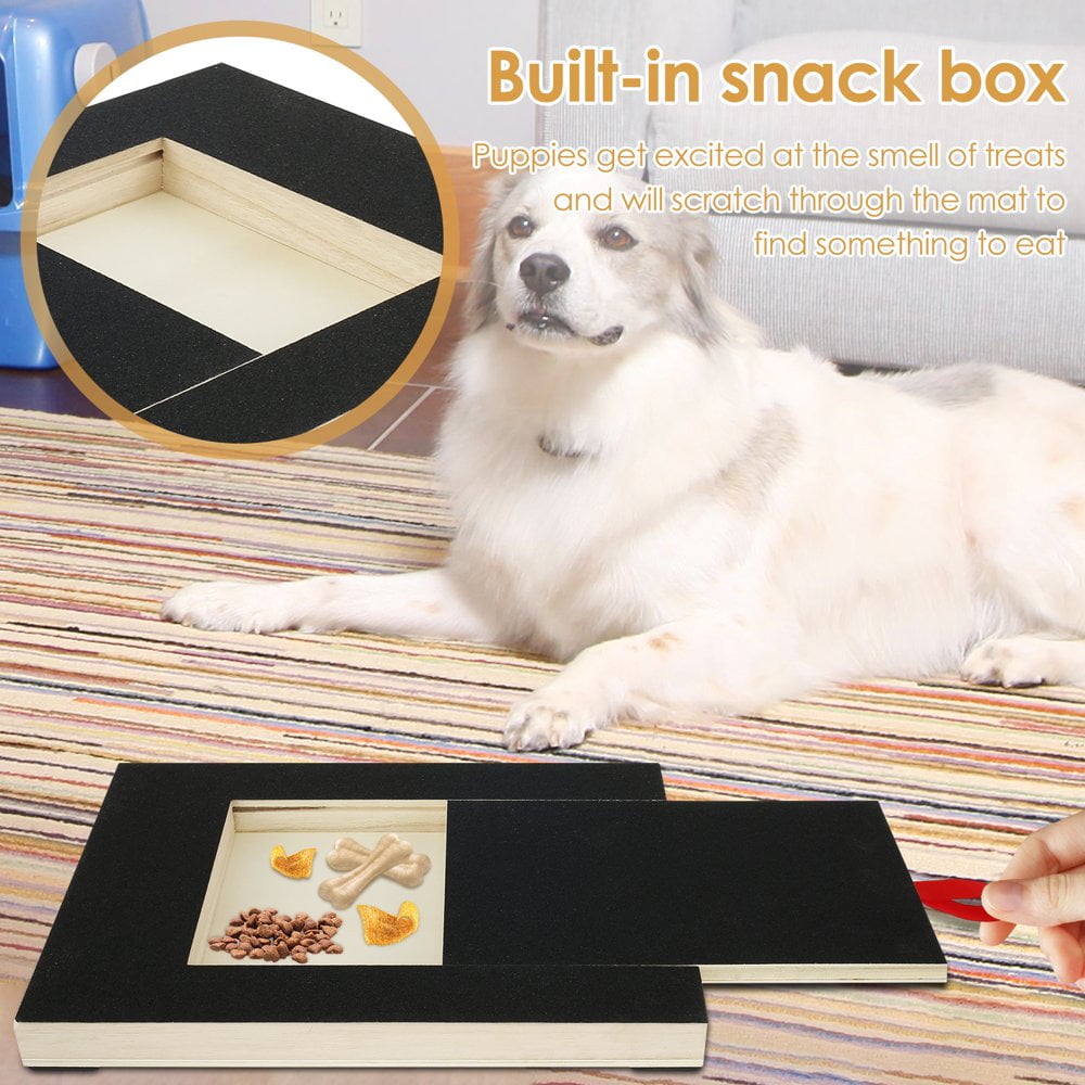 Dog Scratch Pad for Nails with Treat Box Nail Trimmer Black Walmart