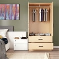 thumbnail image 3 of Better Home NW-108-BEE Armoire Garde-Robe en Bois Grace à 2 Portes avec 2 Tiroirs, Érable, 3 of 10