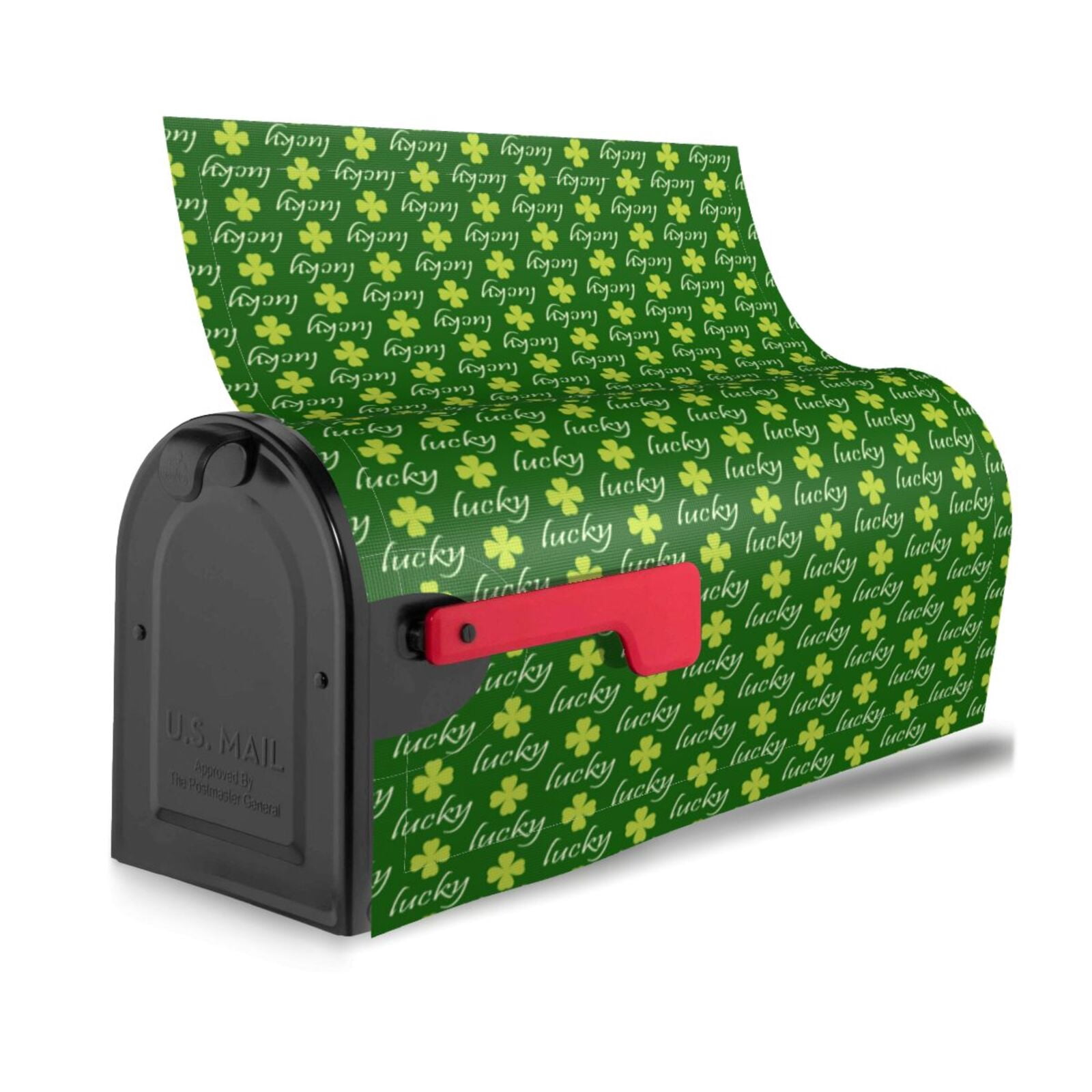 Xecao Happy St. Patrick's Day for Mailbox Cover with Magnetic Strips, Waterproof and Sunscreen, Adds a Decorative Touch to Your Garden Yard-21x18 in