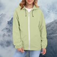 thumbnail image 4 of Comdrip Veste Légère pour Femmes! Veste Chaude Coupe-Vent Imperméable à Blocs de Couleur pour Femmes, Coupe-Vent d'Extérieur, Veste de Randonnée, Veste de Randonnée pour Femmes Légère Vert Pâle S, 4 of 5