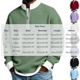 thumbnail image 3 of LYSMORA Men's Contrast Collar Cuff Waffle Knit Quarter Zip Pullover Sweatshirt, Fake Two Piece Loose Long Sleeve Casual Athletic Tops, 3 of 7