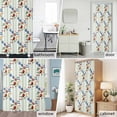 thumbnail image 5 of Shower Curtain Bathroom Set Farm Fruits Cherries Blueberry Waterproof Fabric Shower Curtains with Grommets&Hooks, Green White Striped Privacy Bath Curtain for Bathtub 72x84in, 5 of 9