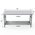 thumbnail image 2 of Stainless Steel Table, 24 x 60 Inches Folding Heavy Duty Table for Kitchen, Commercial Stainless Steel Prep Table with Adjustable Undershelf, for Restaurant, Home and Hotel, 2 of 9