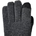 thumbnail image 4 of Bruceriver Men Pure Wool Knit Gloves with Lining and Elastic Rib Cuff, 4 of 7