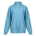 thumbnail image 4 of GUACER Mock Neck Sweatshirts for Women Oversized Soft Long Sleeve Casual Pullover Tops, 4 of 8