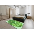 thumbnail image 4 of Ahgly Company Indoor Round Patterned Dark Lime Green Area Rugs, 6' Round, 4 of 6