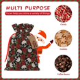 thumbnail image 7 of Fuzoiu Red Rose Skull Print Christmas Gift Bag,Burlap Gift Bag with Drawstring Closure & Hang Tag,Perfect for Holidays, Birthdays, and Special Occasions-Small, 7 of 7