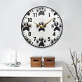 thumbnail image 2 of Yayeee Wall Clock Battery Operated 9.5" Silent Quartz Non-Ticking for Living Room Decor, Cartoon Cat Paw, 2 of 8