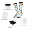 thumbnail image 3 of Yiaed Cute Transport Print Great elasticity Adult Stockings Sports socks for Men and Women, 3 of 6