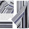 thumbnail image 3 of Chair Replacement Fabric Canvas Black and Gray Stripes Casual Durable for Beach Garden 44x17inch, 3 of 9