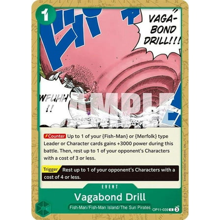 One Piece A Fist of Divine Speed Common Vagabond Drill OP11-039