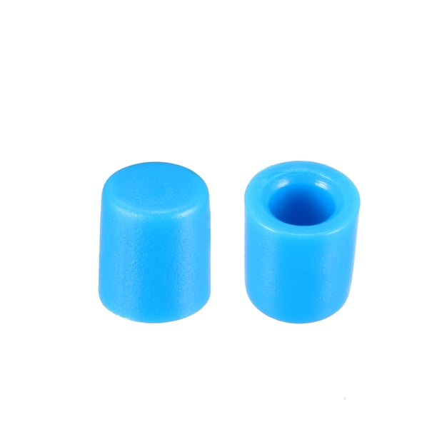 20 Pcs 3.3mm Diámetro de Agujero Tapa de Interruptor Táctil de Plástico Cubierta de Teclas Protector Azul para Microinterruptor 6x6