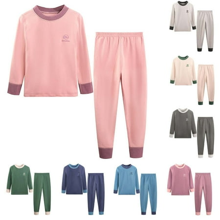 

Fesfesfes Toddler Outfits For Boys Childrens Thermal Underwear Set Lingge Velvet Middle And Large Children In The Fall And Winter New Boys And Girls Fall Clothes And Pants Set