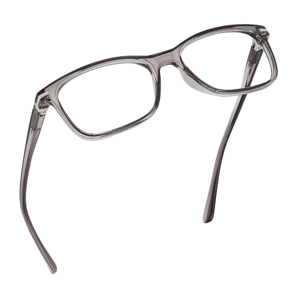 Readerest Blue Light Reading Glasses - Lightweight Computer Glasses w/Spring Hinges - UV Protection, Anti Glare & Eye Strain (Grey, 1.0 Magnification)