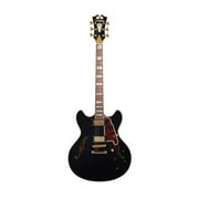 D'Angelico Excel DC Semi-Hollow Electric Guitar - Black