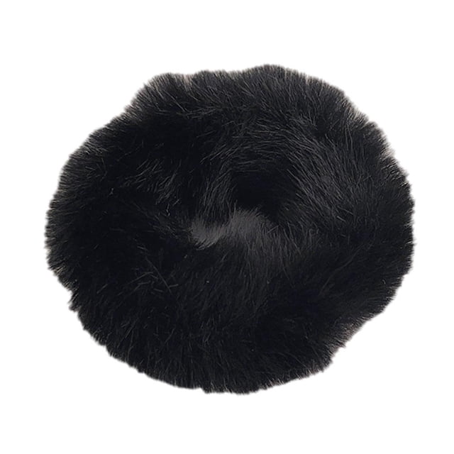 Lttoisl CozyClip Soft Plush Hair Scrunchies, Fluffy Sausage Shape Headbands, Warm Winter Fall Accessories, Dopamine Style Simple Design Hair Ties, 6 Pack