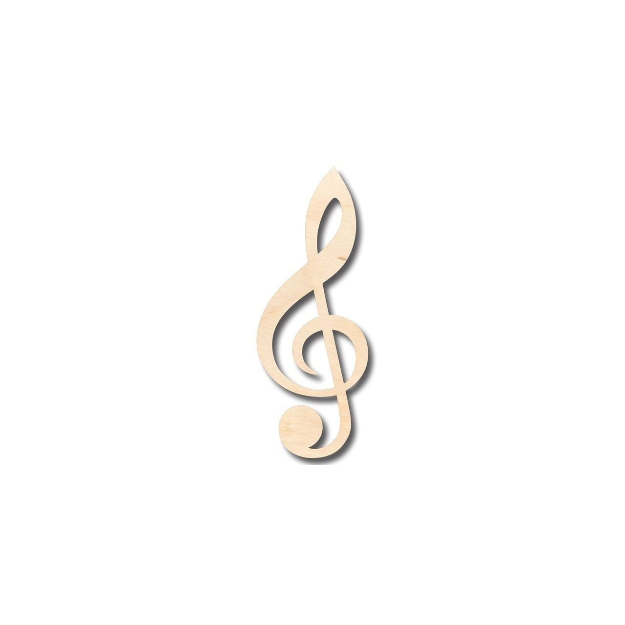 Music Decoration Treble Clef and Music Notes MDF craft Shape Various Sizes 