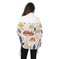 thumbnail image 4 of FORMRS Womens Scarf Winter Soft Long Big Warm Shawls Wrap Tassel Scarves, White Mushroom, 4 of 9