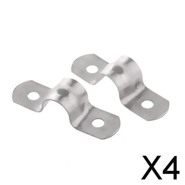 4x2 Piezas Tubo Conducto Suspensión De Acero Inoxidable Abrazaderas De Correa En U Clip 8mm