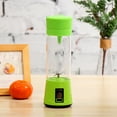 thumbnail image 4 of Graflsoa Portable USB Rechargeable 380ml Personal Blender with 6 Stainless Steel Blades, Lightweight Plastic Body, Ideal for Juices, Smoothies, and Shakes, Green, 4 of 6