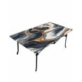 thumbnail image 6 of Navy Blue Marble Rectangle Tablecloth, Waterproof Elastic Fitted Table Covers for 4 Foot Tables, 24x50inch Decorative Tablecloths for Picnic, Camping, Indoor, Outdoor, Abstract Art Stone, 6 of 6