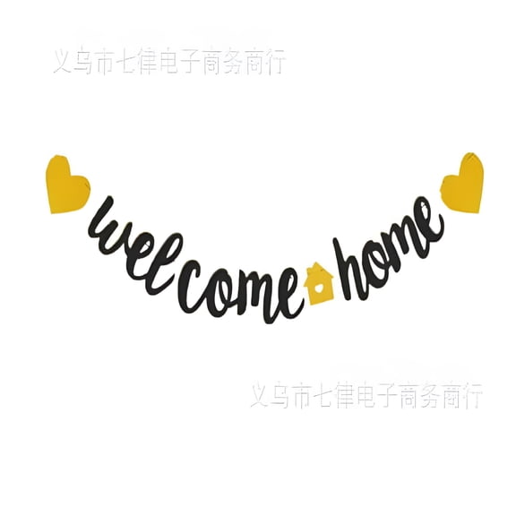 AUQ Multi Color Welcome Home Banner Paper for Party Scene Layout