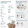 thumbnail image 5 of Amerock Bronx Contemporary Single Prong Brushed Nickel Wall Hook, 5 of 10