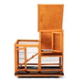 thumbnail image 6 of Pefilos 39" Waterproof Chicken Coop for Outdoor, Indoor Rabbit Hutch, Wood Hen House with Rolling Casters, Removable Tray, Orange, 6 of 10