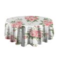 thumbnail image 5 of Pioneer Flower Floral Print Pattern Round Tablecloth 60"x60",Wrinkle Wipeable Table Cloth for Kitchen Dining Room Picnic Patio Party, 5 of 6