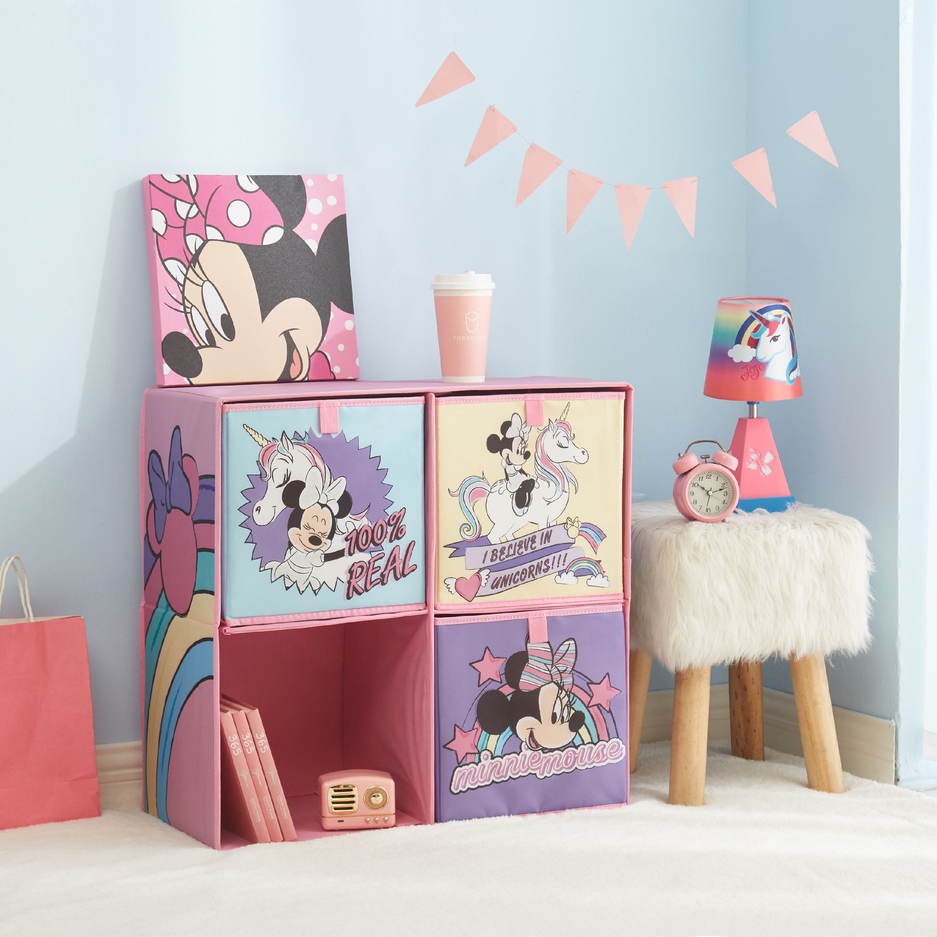 Disney Minnie Mouse Kids Storage Cubby Organizer Set - Walmart.com