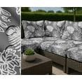 thumbnail image 7 of Soimoi 56 Inch Wide Waterproof Taffeta Fabric By 2 Yard | Gray Leaves Print | Outdoor Use for Furniture Covers, Umbrellas, Patio Decor & More, 7 of 7