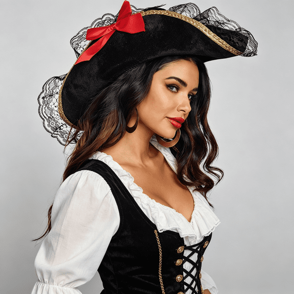 TELOLY Women'S Pirate Hat (Woman'S) Classic Pirate Hat