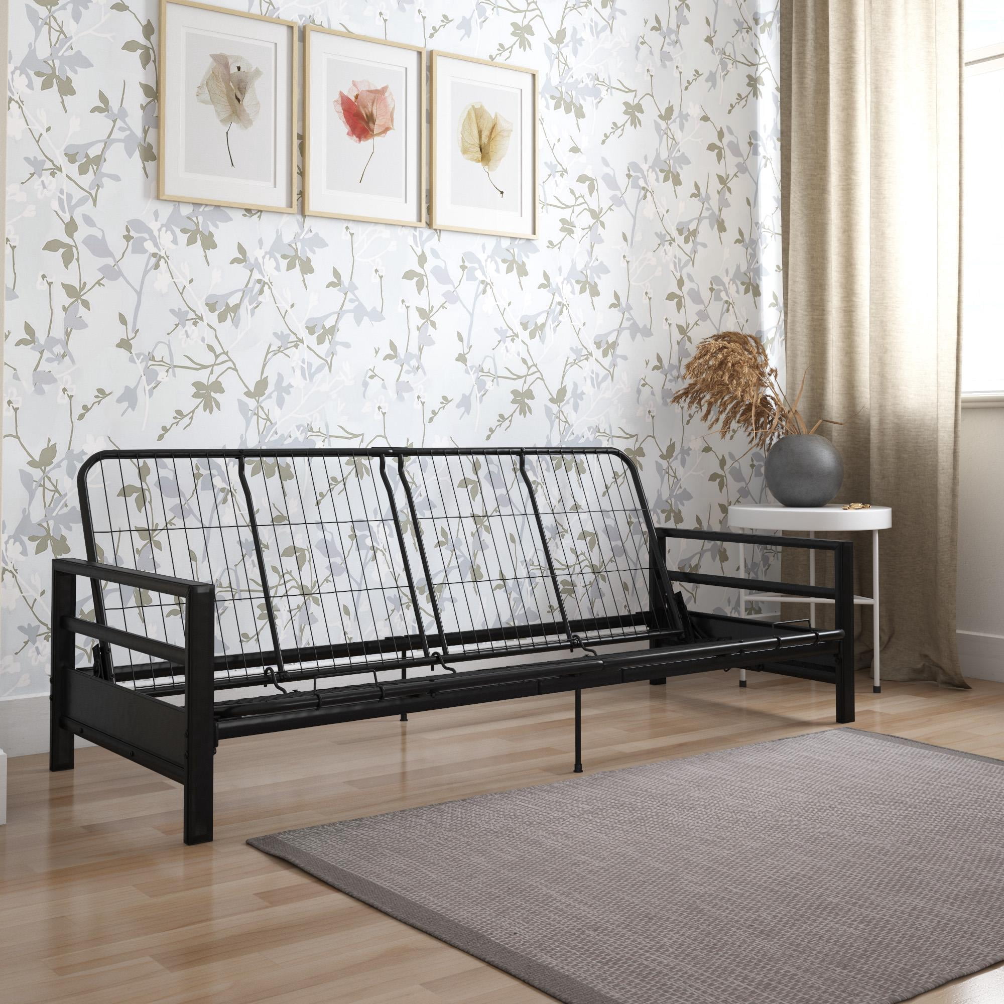DHP Miles Metal Futon Frame, Black