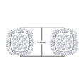 thumbnail image 3 of Dazzlingrock Collection 0.50 Carat (ctw) 10K Round White Diamond Ladies Cluster Style Stud Earrings 1/2 CT, White Gold, 3 of 4