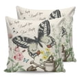 thumbnail image 7 of French Country Garden Butterfly Floral Watering Can Outdoor Pillow Covers Waterproof Throw Pillow Cover 16x16 Set of 2,Decorative Pillowcases Cushion Case for Patio Sofa Couch,Farm Flower Plant, 7 of 7