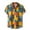 Yellow, variant on MIUOWANP Men's Short Sleeve Shirts Casual Hawaiian Style Print Button Lapel Beach Shirt Size L(8)Red