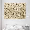 thumbnail image 1 of Modern Decor Tapestry, Modern Coffee Cups with Polka Dots and Beans Roasted Stylish Graphic Design, Wall Hanging for Bedroom Living Room Dorm Decor, 80W X 60L Inches, Cream Brown, by Ambesonne, 1 of 2