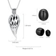 thumbnail image 2 of Hollow Feather Wing Urn Necklace for Ashes Cremation Jewelry for Women Men Memorial Ashes Keepsake Pendant, 2 of 8