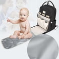 thumbnail image 3 of Baby Diaper Backpack with Bed (black), Multifunctional Waterproof Diaper Bag, Baby Bag for Mom and Dad, 3 of 5