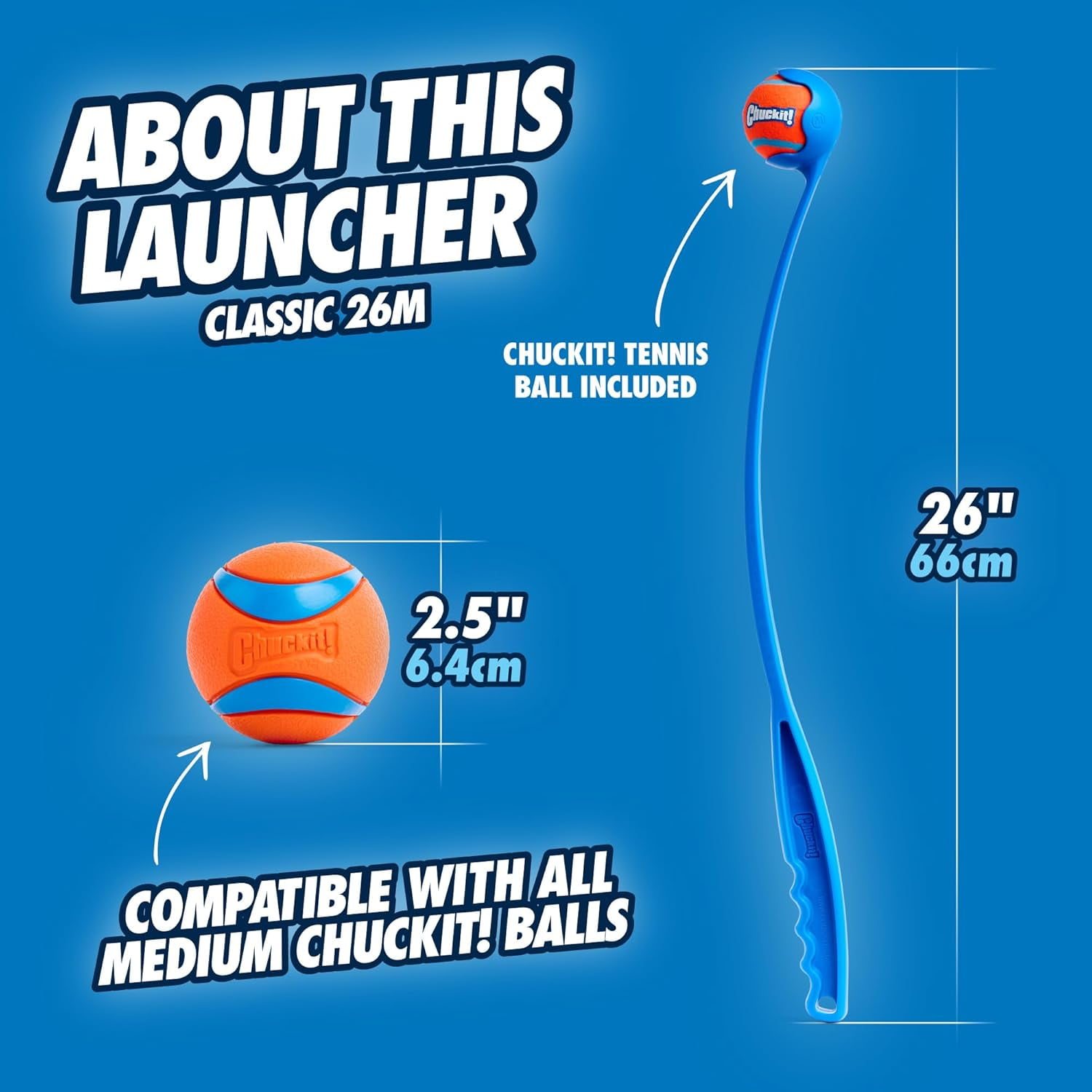 Chuckit! Medium Classic Fetch Ball Launcher Dog Toy