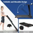 GEARSTONE Small Machine Tread, Foldable Treadmill with LCD Monitor, Electric Motorized Home Gym